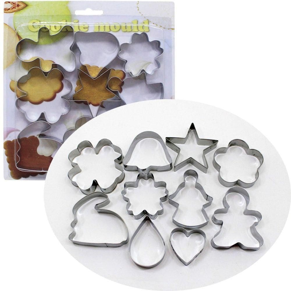 Kit Formas Cortadores Biscoito Natal árvore Estrela De 20pçs