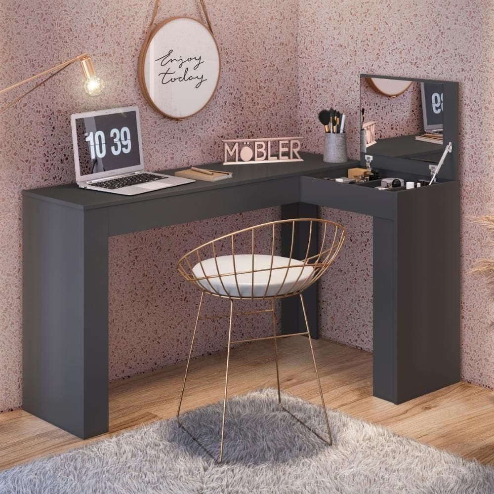 Gabinete Toucador Jessie Preto Fosco