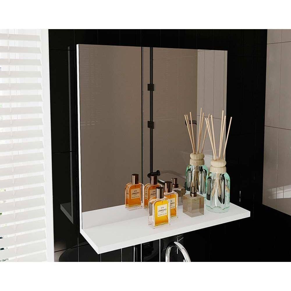 Espelheira De Banheiro 3642 45x46,5cm Branco - Tecno Mobili