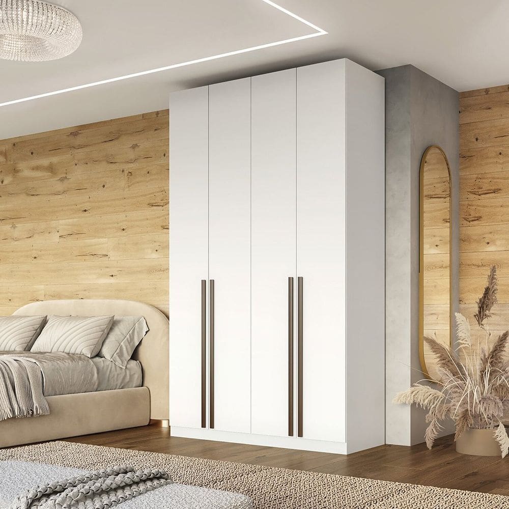 Guarda Roupa Vicenzo 4 Portas 140x240x53cm Branco