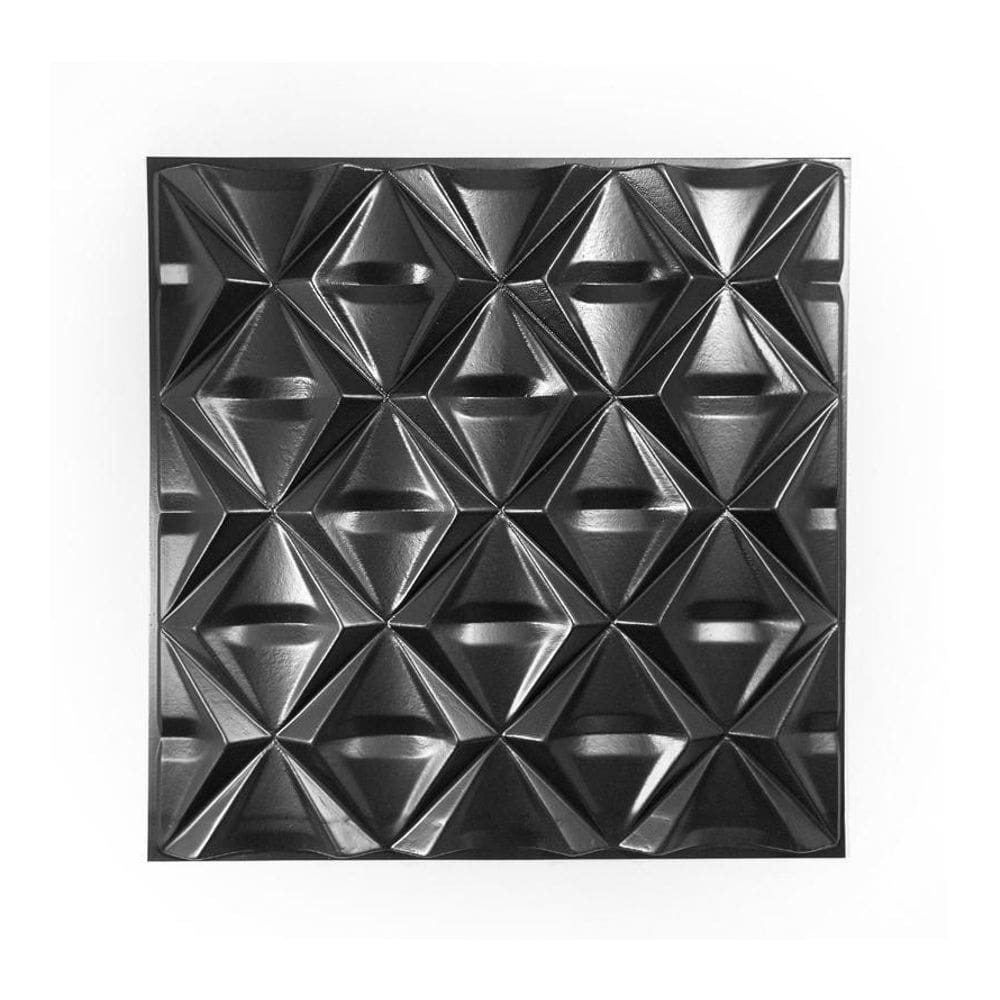 Kit 5 Placas Revestimento De Parede Pvc 3D Losango Preto