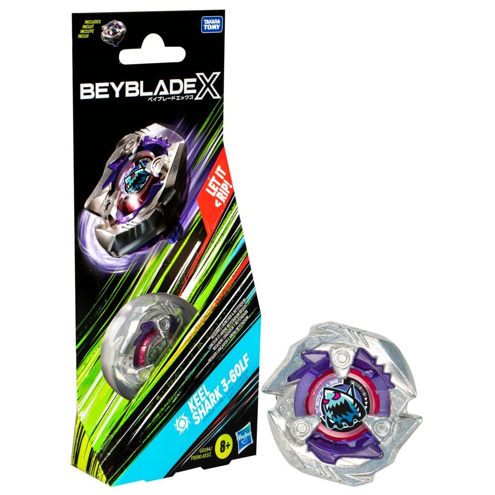 Beyblade X - Keel Shark 3-60Lf Pião Booster Pack