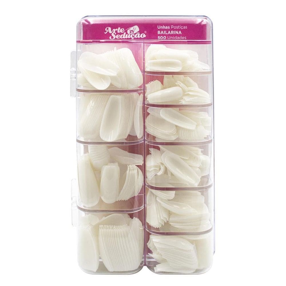 Unhas Postiças Bailarina, 500 Unidades, Arte Sedução