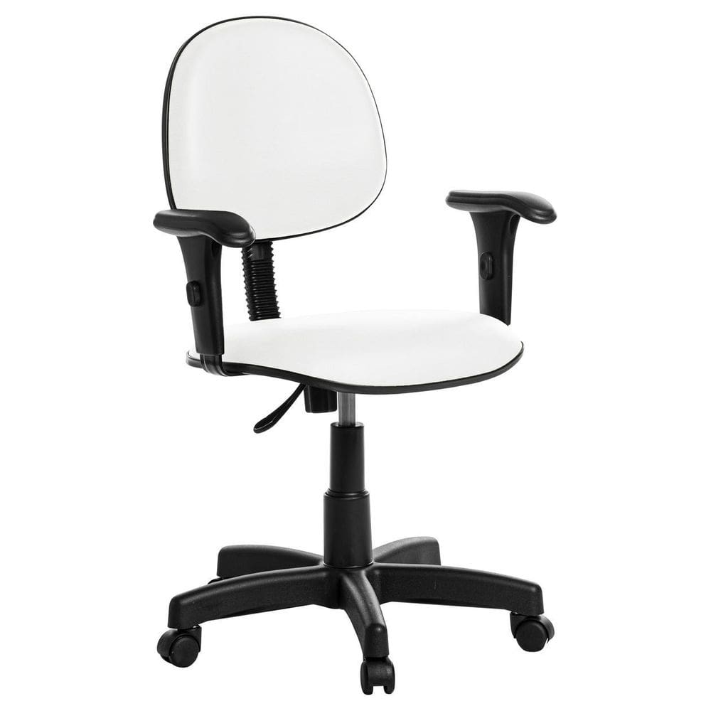 Cadeira de Escritório Executiva Com Braço Branco RCE
