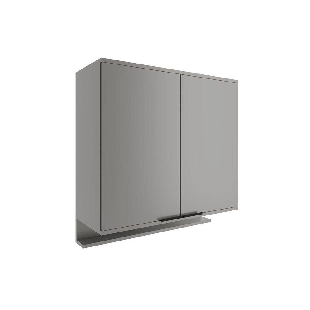 Armário De Cozinha Modulado Alpha 2502 Com 2 Portas 80cm Cinza