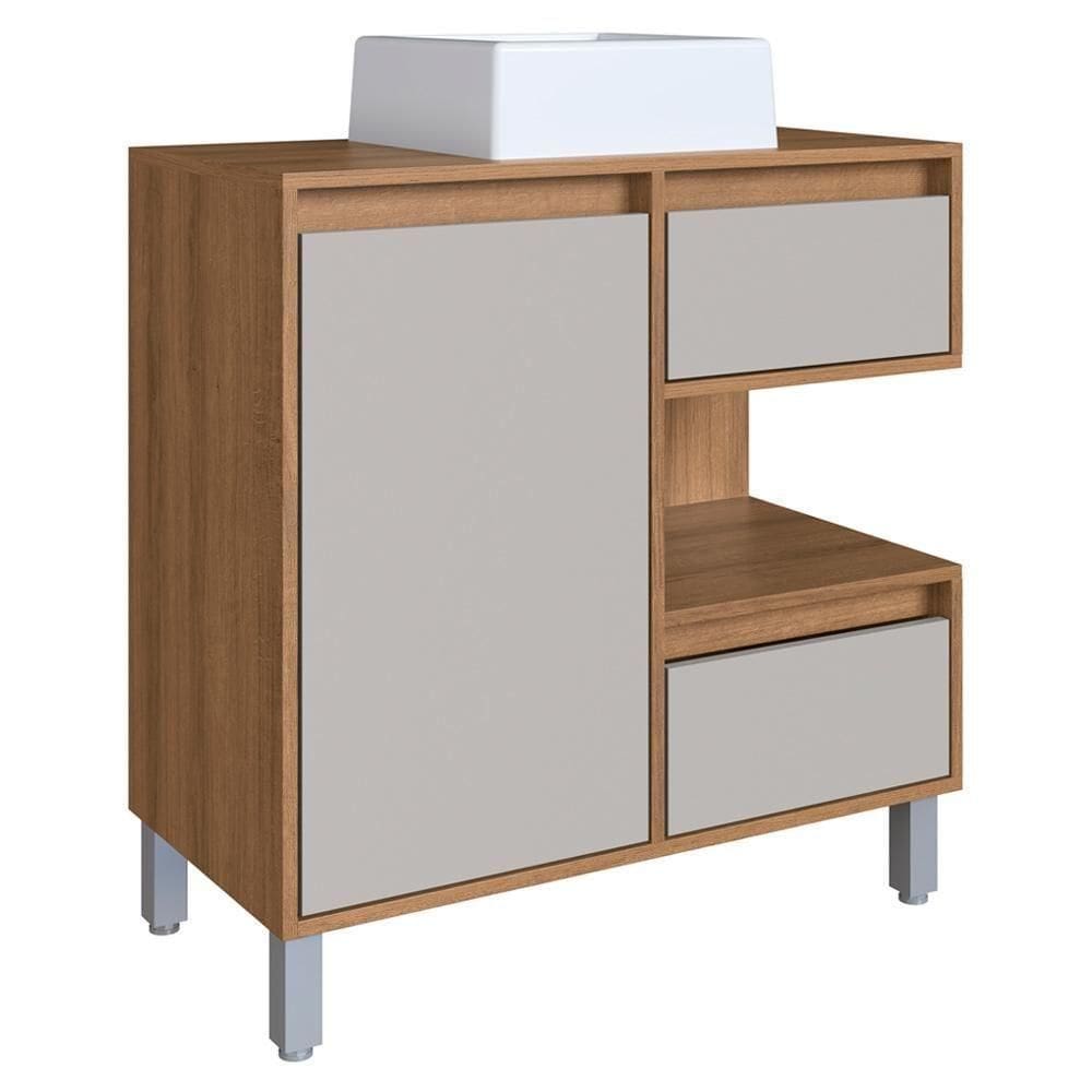 Gabinete Suspenso 80 Cm Cuba Branca Bl2001 Mell Arenas Faem Mell Arenas