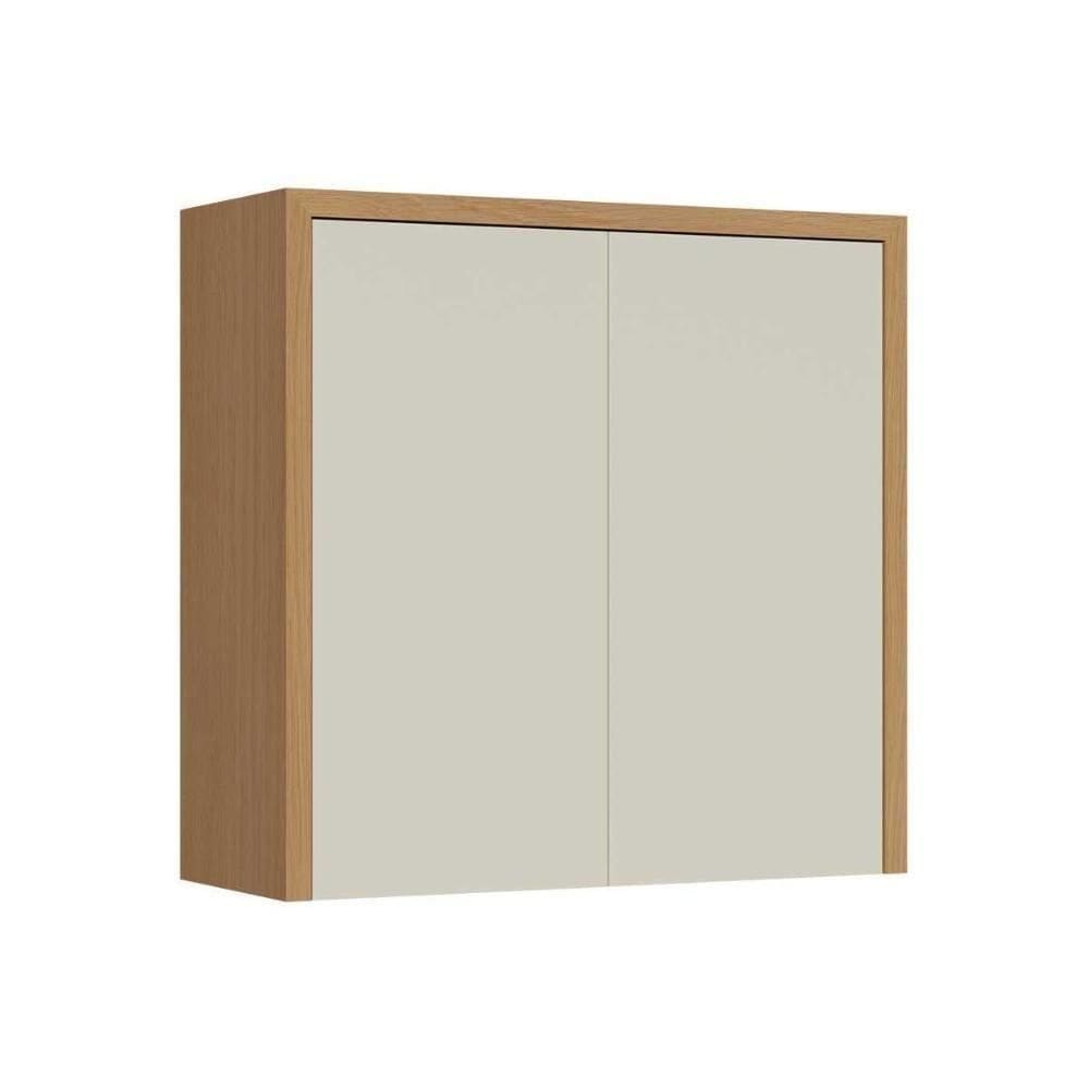 Armário De Cozinha Modulado Condessa Com 2 Portas 80cm Carvalho Cinza