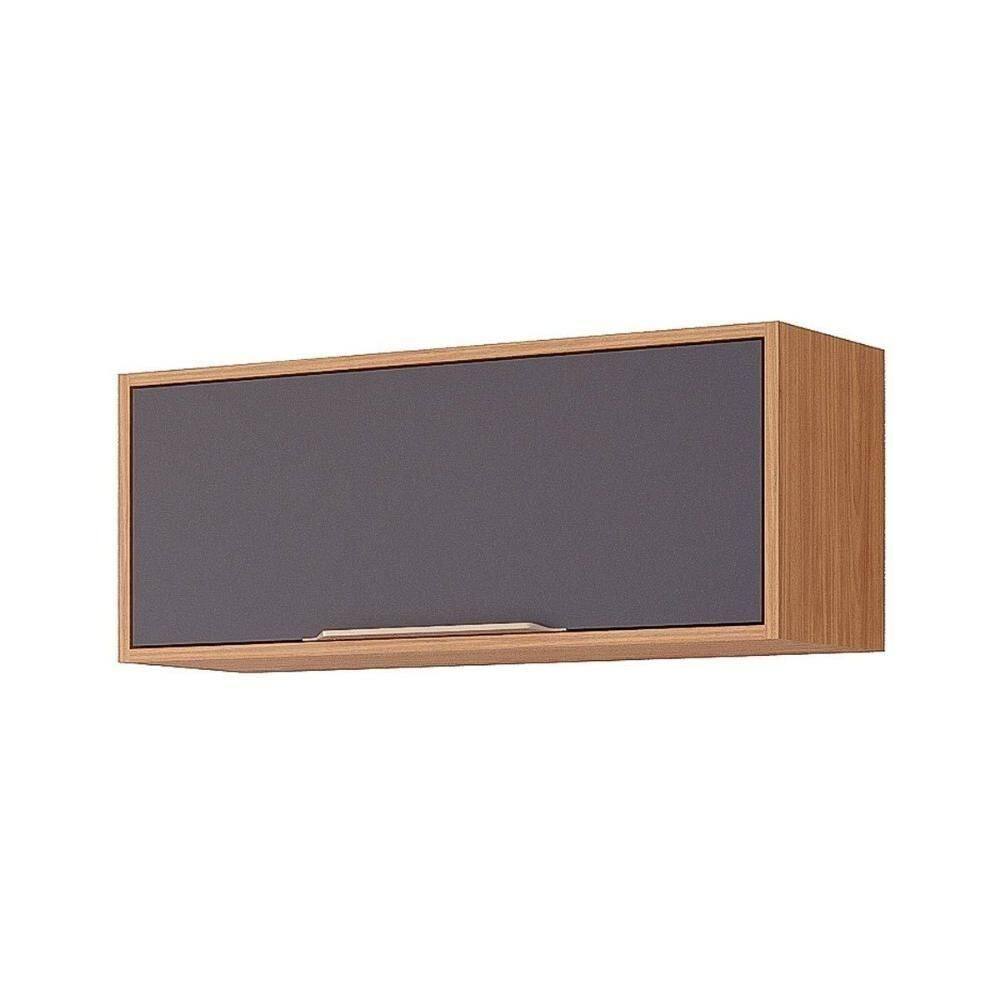 Armário Aéreo Cozinha Modulado Esplendida Geladeira Com 1 Portas Basculante 80cm Freijó Titanium