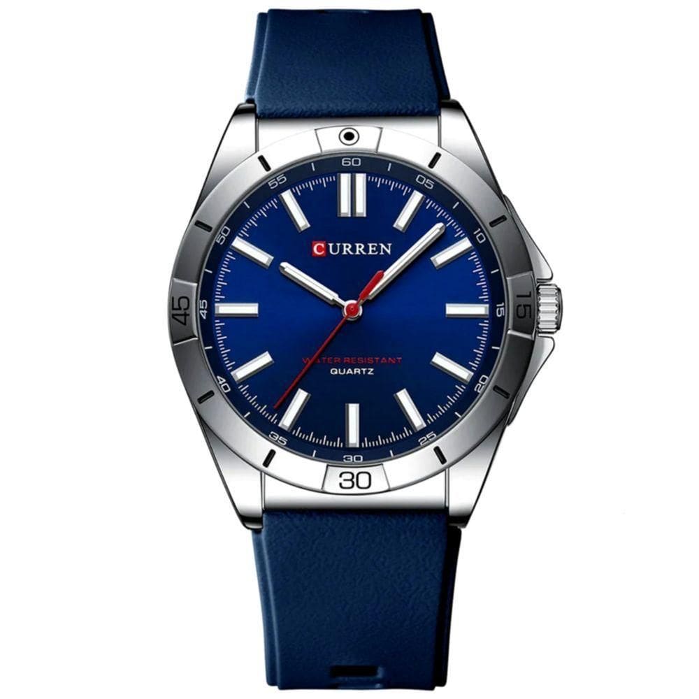 Relógio De Pulso Masculino De Quartzo Luminoso Impermeável 3atm Azul