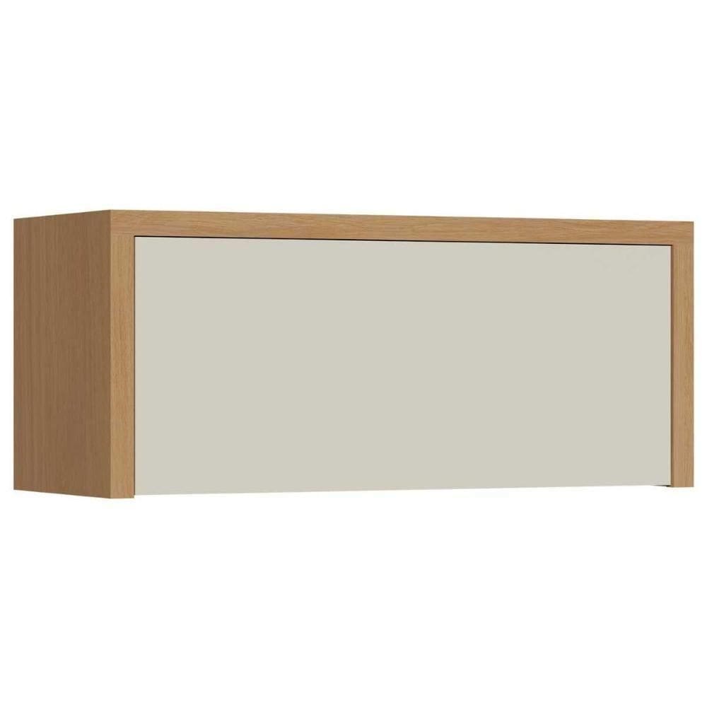 Armário Aéreo Cozinha Modulado Condessa Com 1 Porta Basculante 80cm Carvalho Cinza