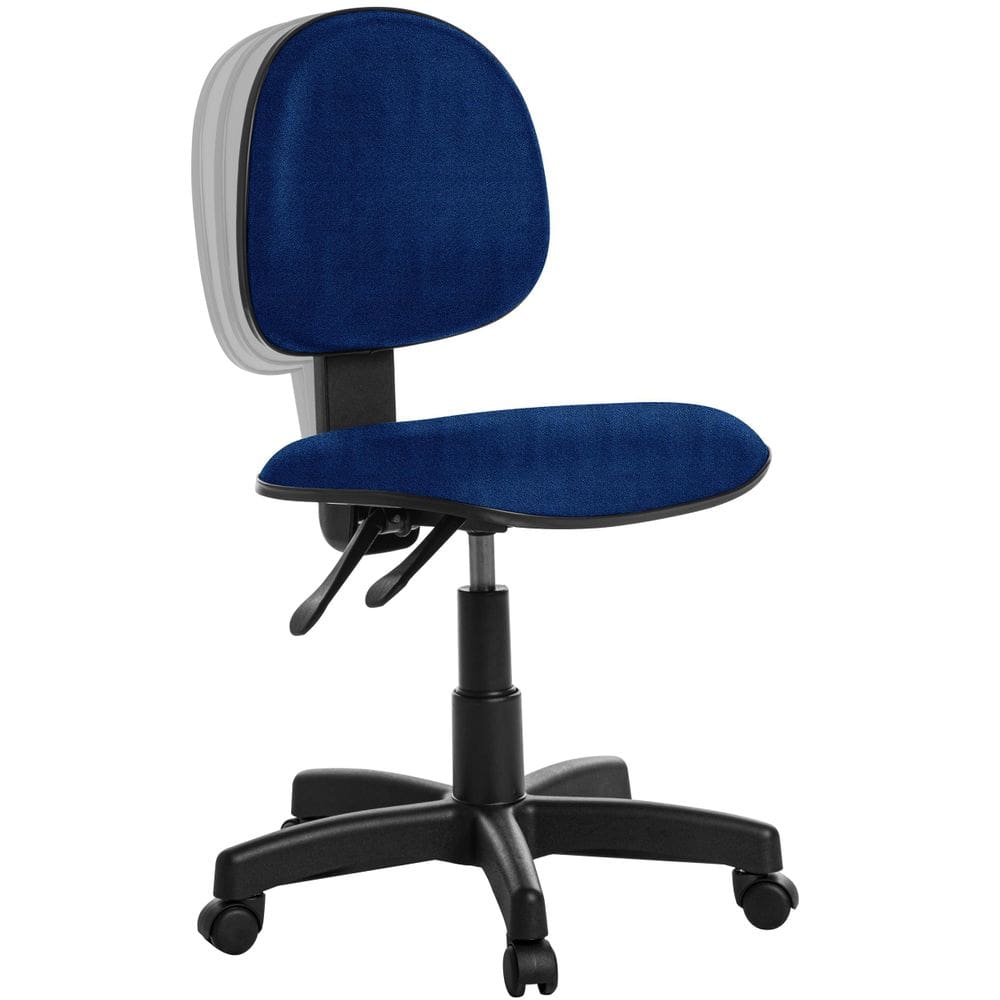 Cadeira Escritorio Executiva Com Back Em Crepe Azul