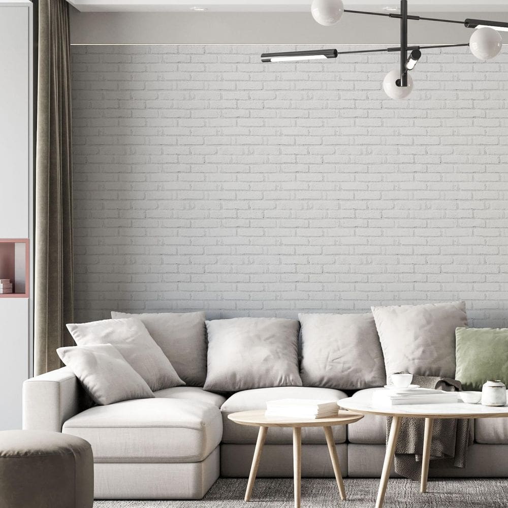 Kit 7 Rolos Papel De Parede Adesivo Tijolo Rústico 3,0M