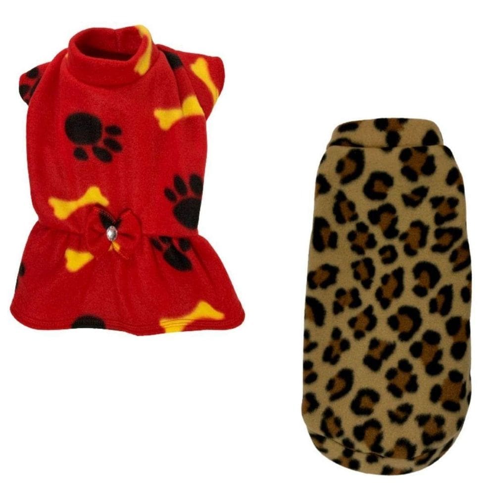 Kit 2 Roupas De Inverno Para Cães E Gato Vestido E Capa P