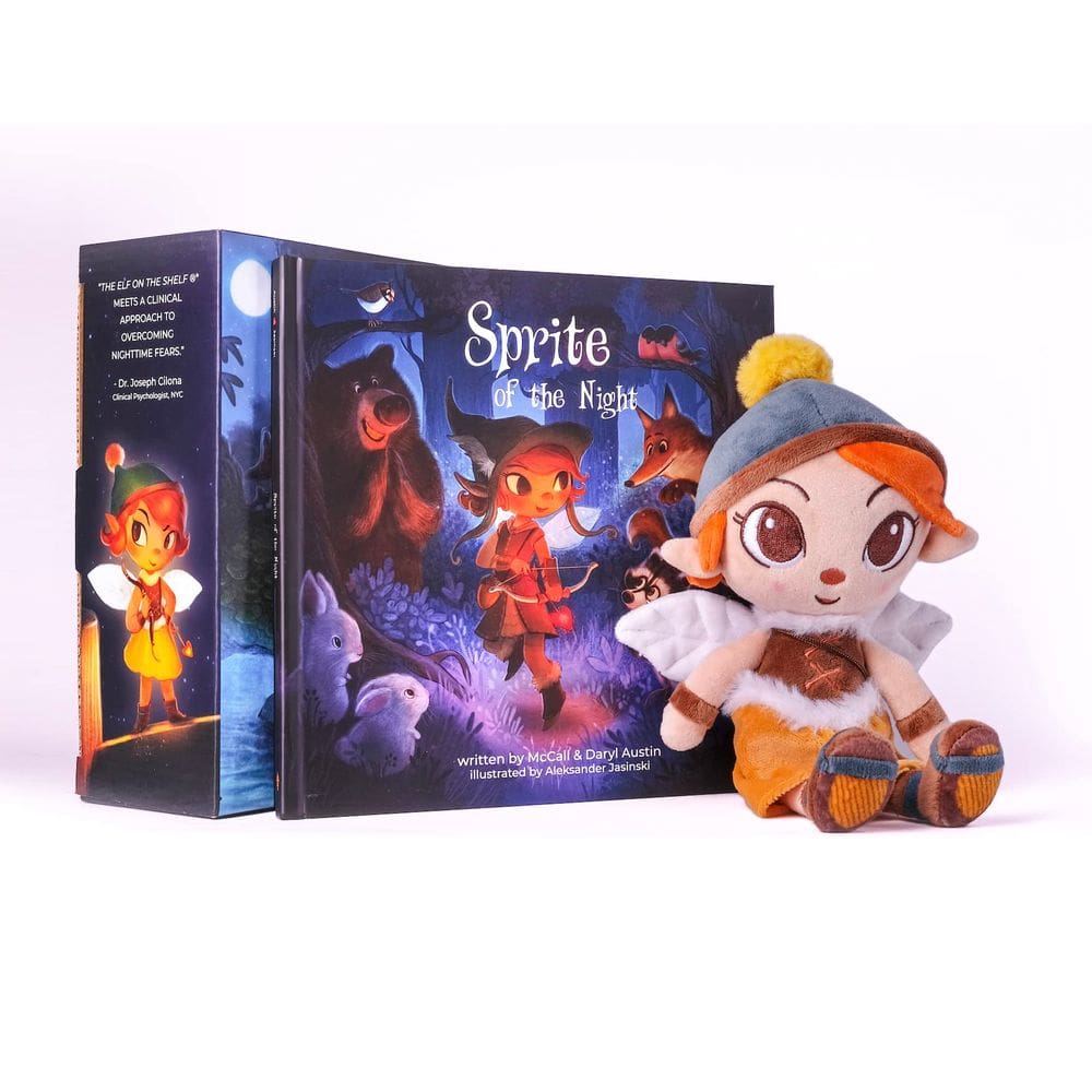 Sprite da Noite: Livro e Conjunto de Brinquedos de Pelúcia