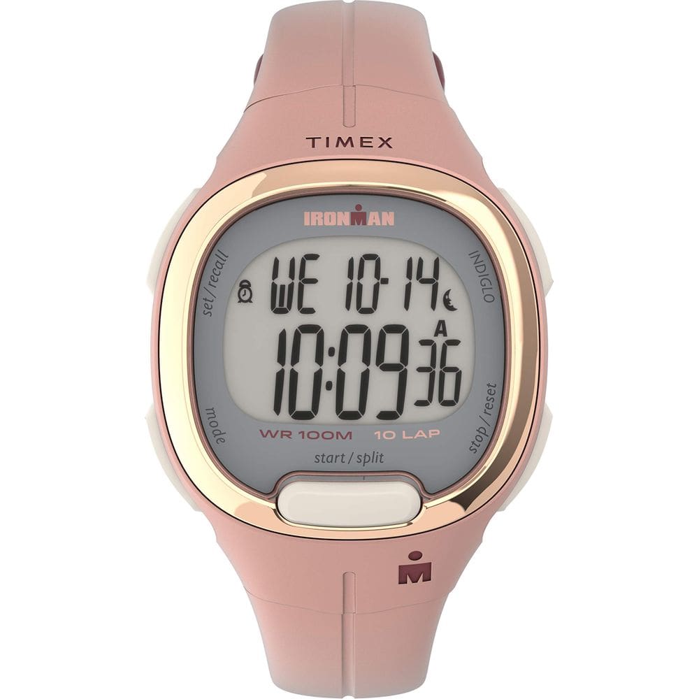 Relógio Timex Ironman Transit TW5M35000 em resina rosa/ouro rosa