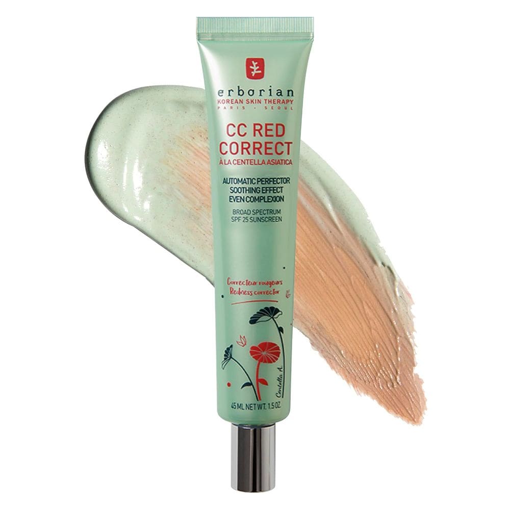 Corretor de cor verde correto vermelho para cuidados com a pele Erborian CC 45 mL