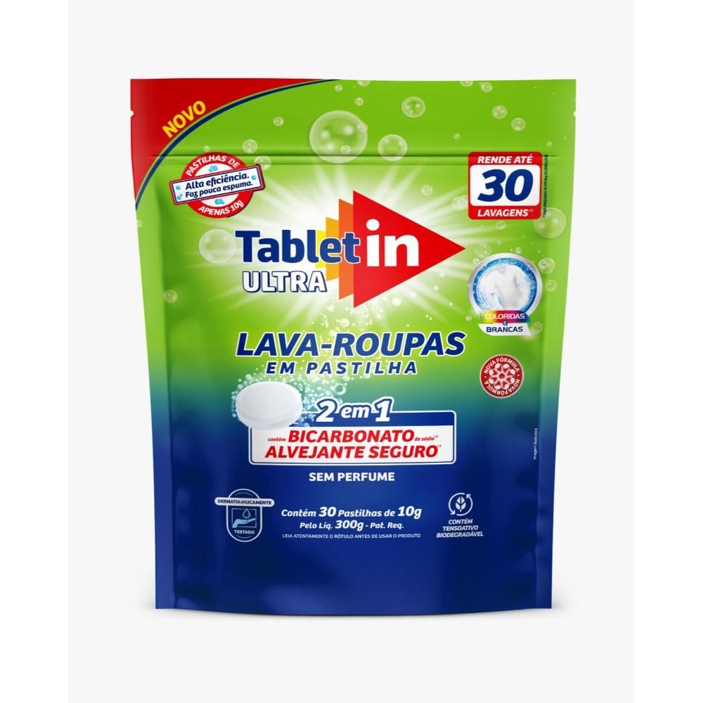 Tabletin Ultra Lava-Roupas em Pastilhas 2x1