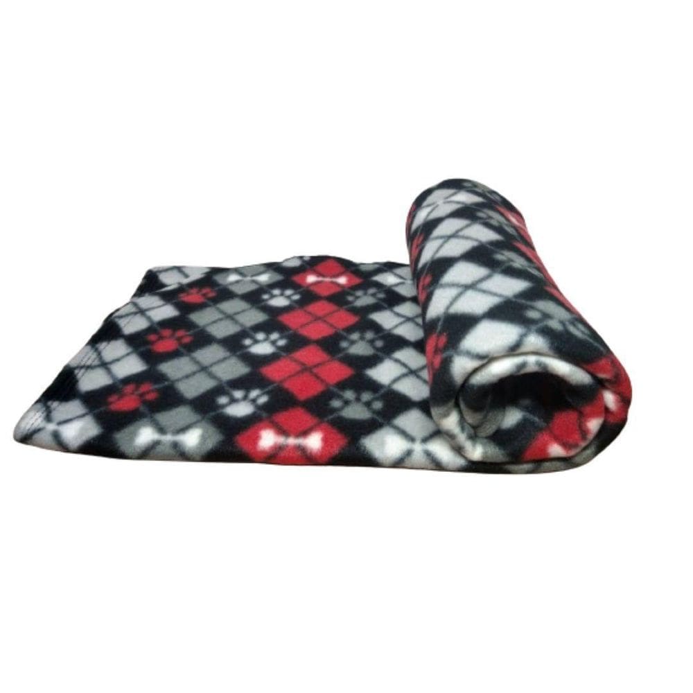 Manta Para Cães - Manta Soft Preto Mosaico M