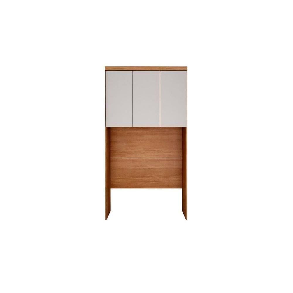 Módulo De Quarto Solteiro Armário Ponte Aéreo Rizon-linea C- 3 Portas Cumaru-fendi - Horizonte