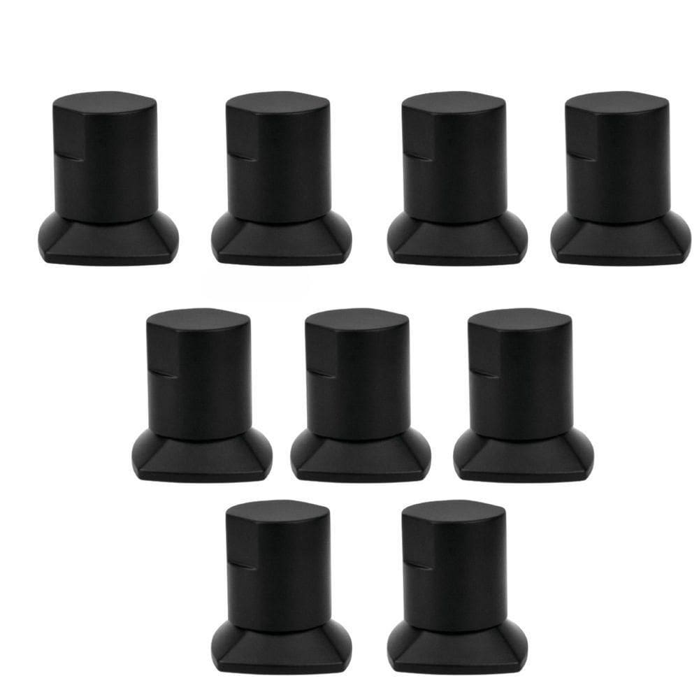 Kit 09 Und Acabamento De Registro Preto Encaixe Padrão Deca Docol 1.2 E 3.4 Docol
