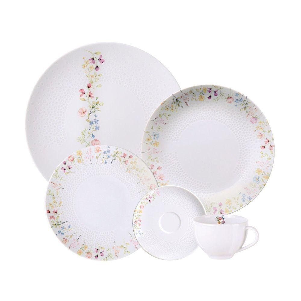 Aparelho De Jantar Tramontina Artemis Em Porcelana Decorada 30 Peças Tramontina