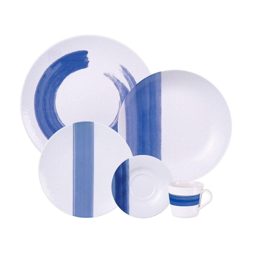 Aparelho De Jantar Tramontina Soho Em Porcelana Decorada 30 Peças Tramontina