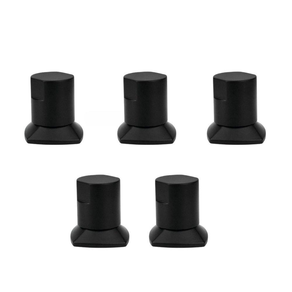 Kit 05 Und Acabamento De Registro Preto Encaixe Padrão Deca Docol 1.2 E 3.4 Docol