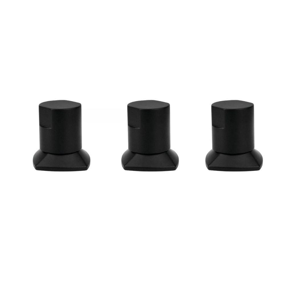 Kit 03 Und Acabamento De Registro Preto Encaixe Padrão Deca Docol 1.2 E 3.4 Docol