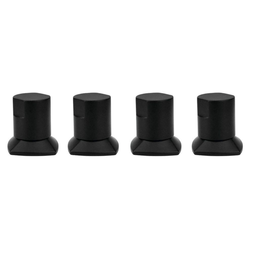 Kit 04 Und Acabamento De Registro Preto Encaixe Padrão Deca Docol 1.2 E 3.4 Docol
