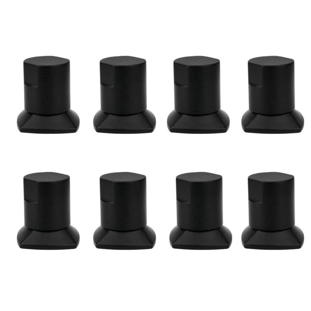 Kit 08 Und Acabamento De Registro Preto Encaixe Padrão Deca Docol 1.2 E 3.4 Docol