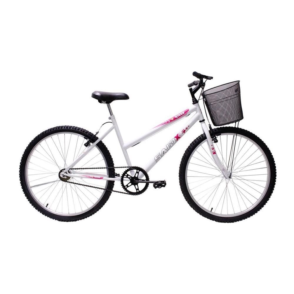 Bicicleta Aro 26 Feminina Mono Sem Marcha Com Cesta Saidx