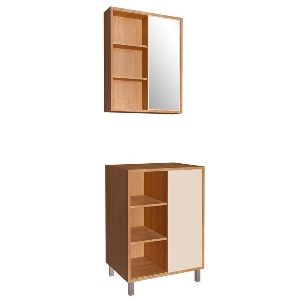 Gabinete 1 Porta Correr 60 Cm Espelheira Cj7250 Mell Arenas Faem Mell Arenas