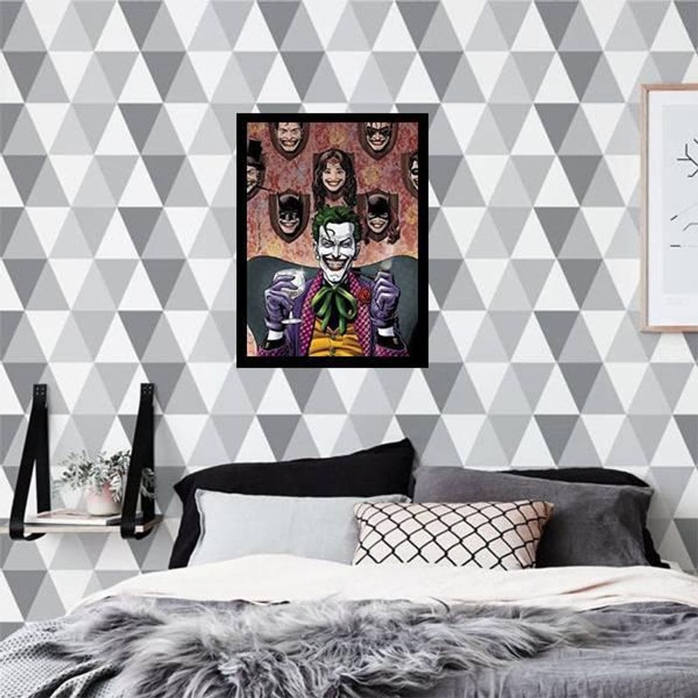 Quadro Decorativo Ilustração Coringa no Sofá