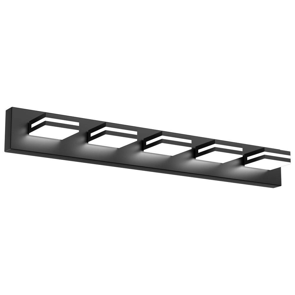 Luminária de banheiro Likelgn de 5 luzes com LED 3CCT 24W preta