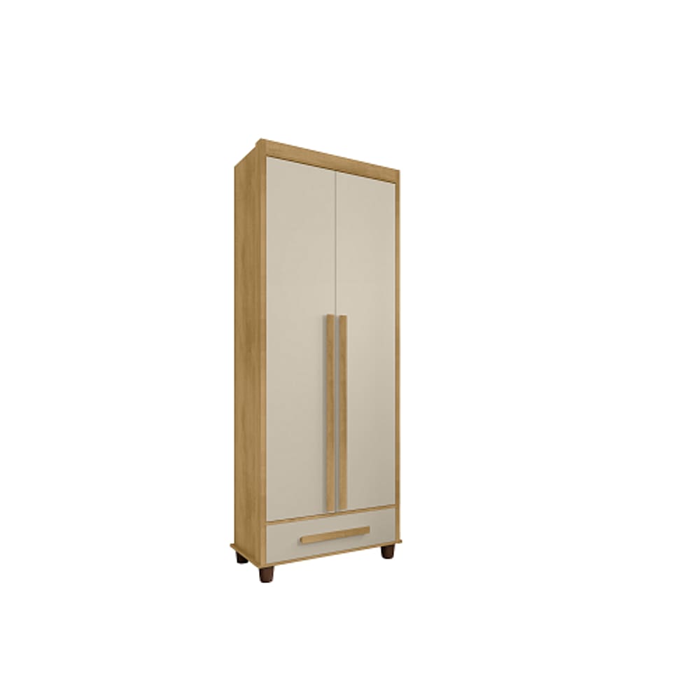 Roupeiro Dubai 2 Portas Cinamomo/Off White – RV Móveis