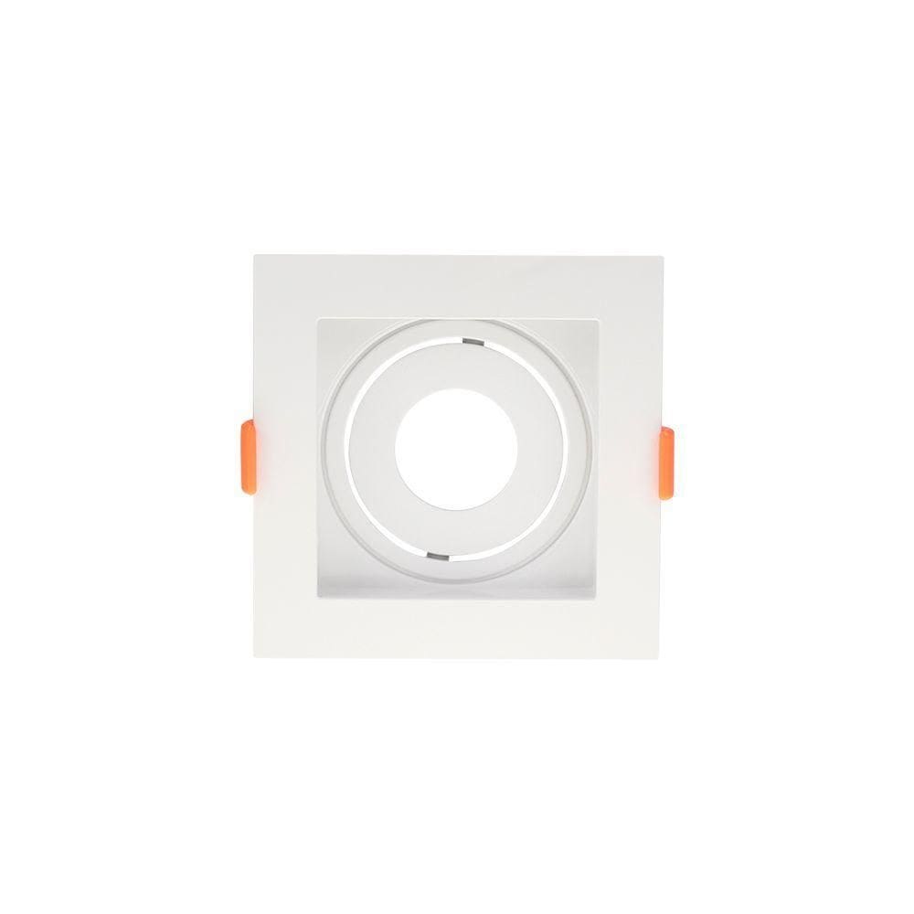 Spot De Embutir Recuado Blumenau Clean Para Lâmpada Mr11 Gu10 Quadrado Bivolt Branco