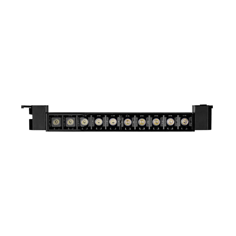 Spot Direcionável Para Trilho Eletrificado Blumenau Led Up Linear Pontual 20w Bivolt Preto 3000k Luz Amarela
