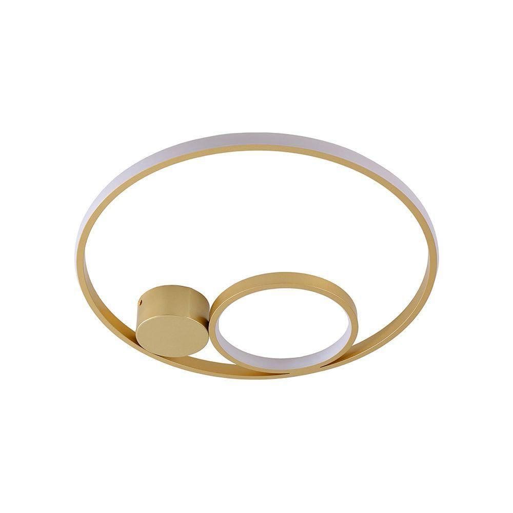 Plafon Skylight Ilusion 4033 Led Bivolt Dourado-branco
