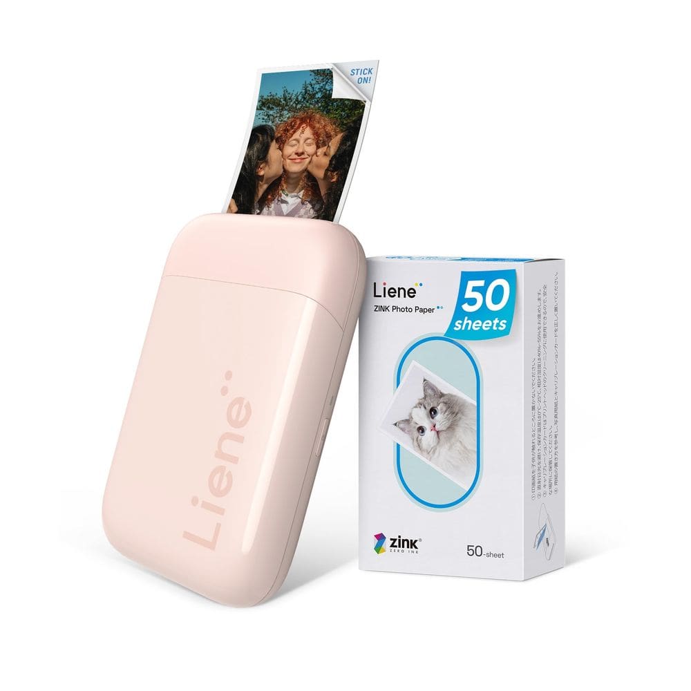 Impressora fotográfica Liene 2x3 Mini Instant Color com 50 papéis rosa