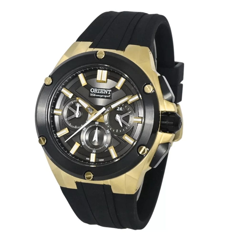 Relógio Orient Masculino Cronógrafo Dourado MGSPC005 G1PX