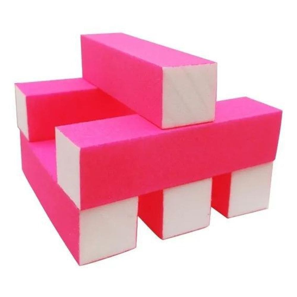 Kit 05 Lixas Polidora Bloco Unha Gel Manicure Profissional