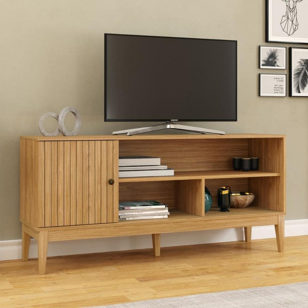 Rack para TV até 52 Polegadas 1 Porta com Pés MB1056 Movelbento