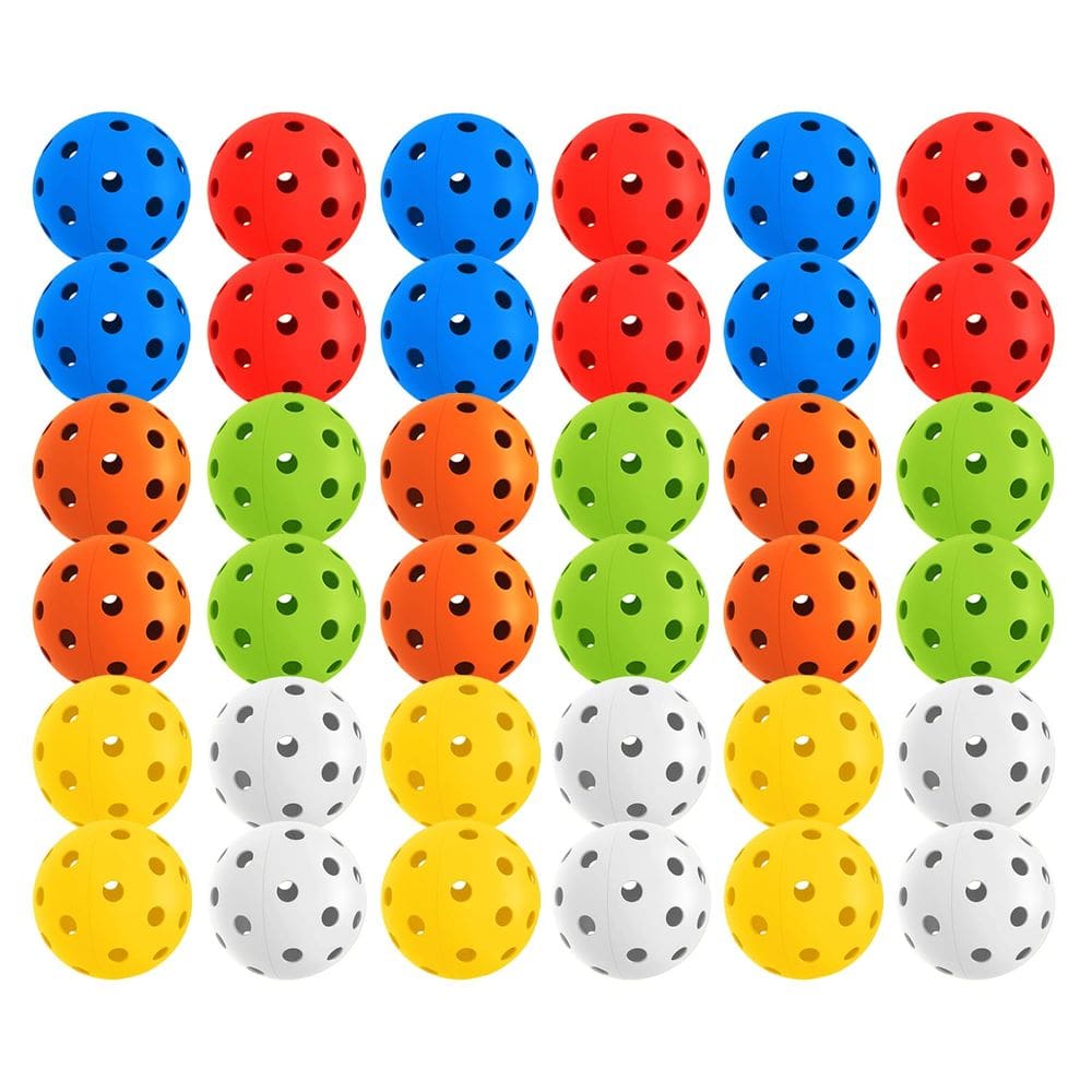 Pickleball Balls Spunspon, pacote de 36, 40 furos ao ar livre (misturado)