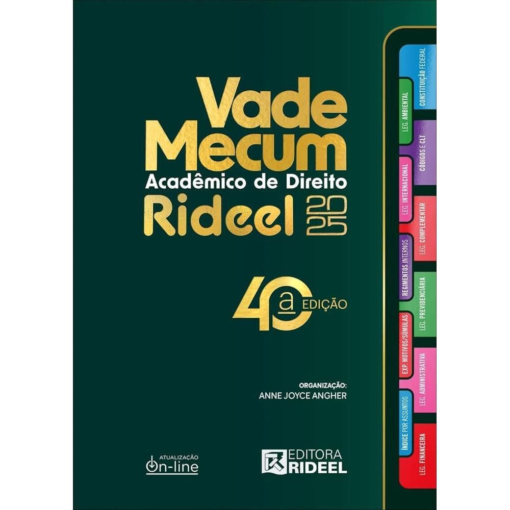Vade Mecum Acadêmico de Direito Rideel 2025 - 1º Semestre - 40ª Edição