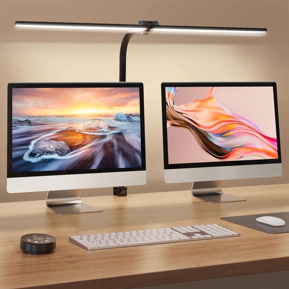 Lâmpada de mesa LED Brightown 24W Double Head Architect com braçadeira