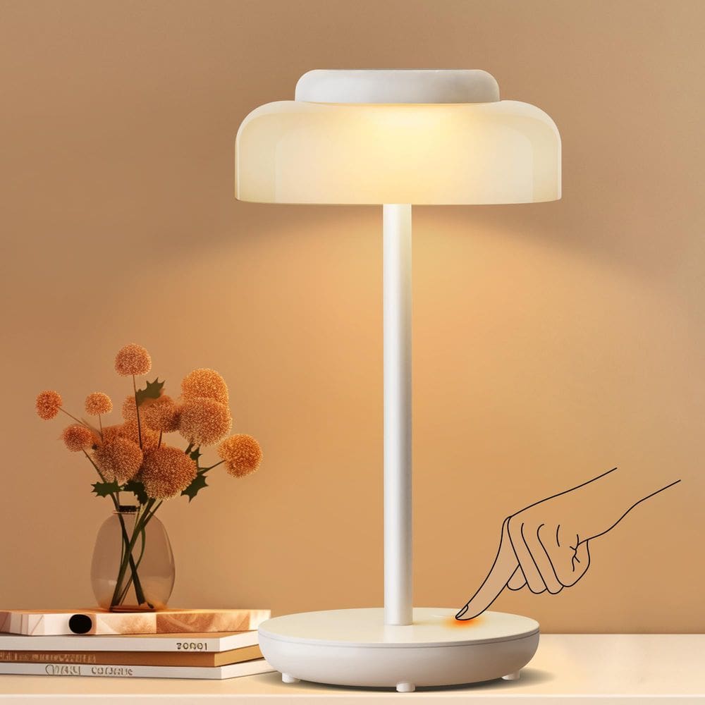 Lâmpada de mesa LED operada por bateria QiMH 5000mAh com 3 níveis