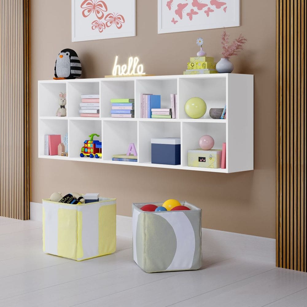 Estante Livreiro Multiuso Com 10 Nichos Prateleiras 100% Mdf