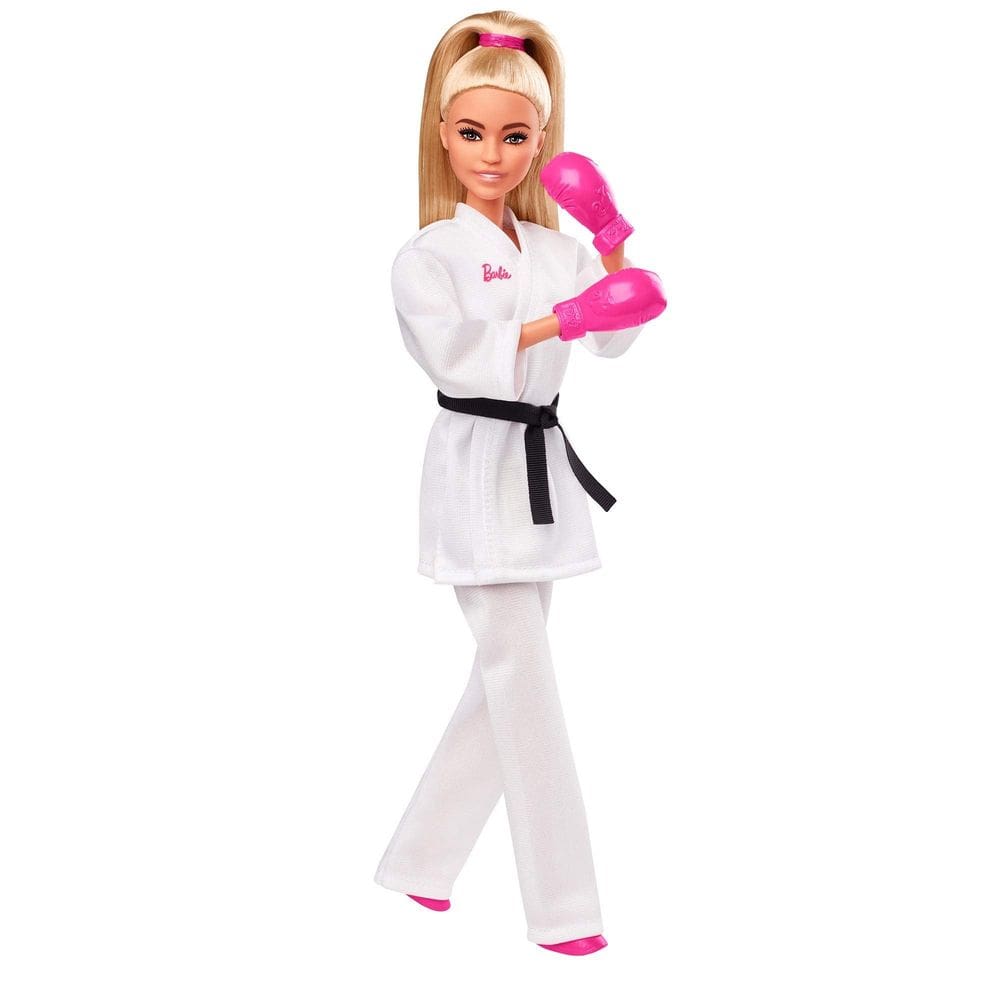 Jogos Olímpicos de Boneca Barbie Karate de Tóquio 2020 com uniforme e acessórios