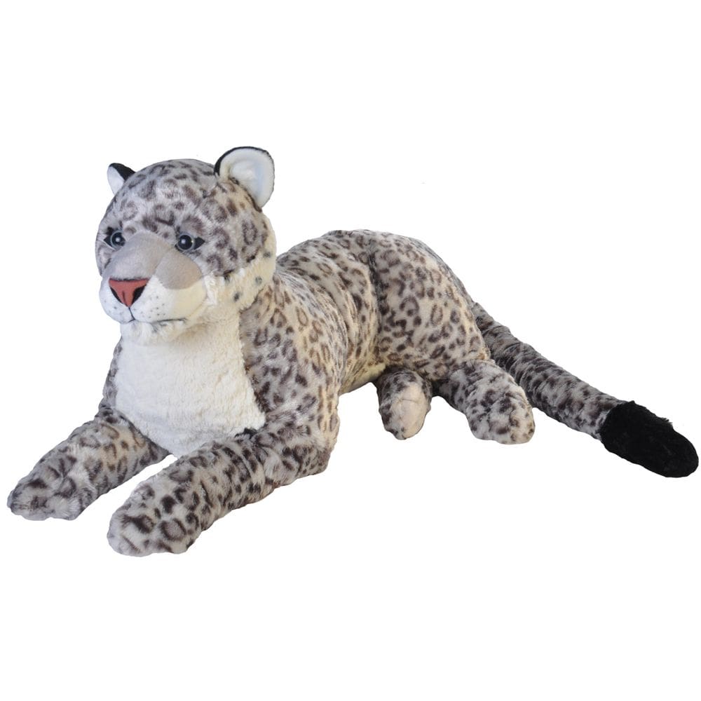 Bicho de pelúcia Wild Republic Jumbo Snow Leopard 76 cm para crianças