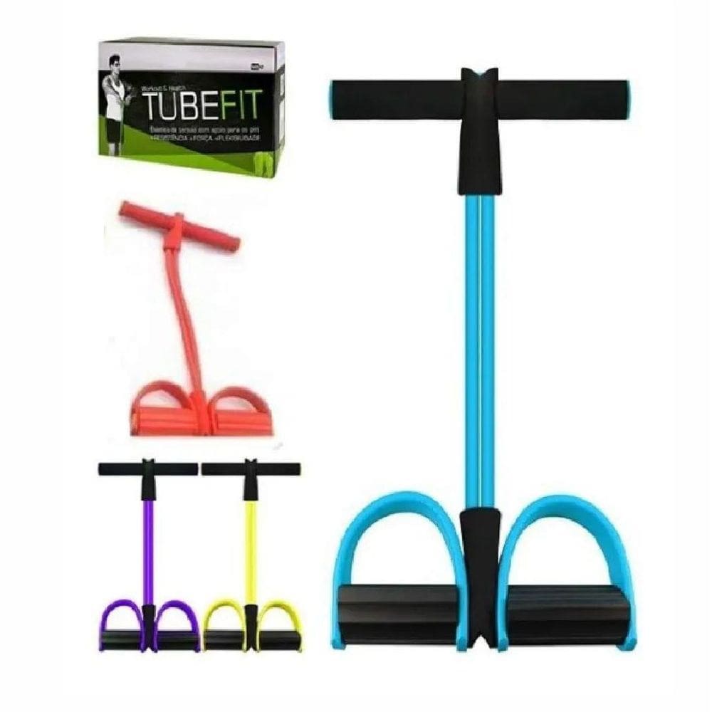 Elástico Extensor Para Treino Em Casa Com Apoio Nos Pés